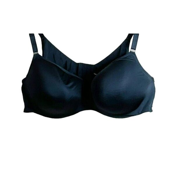 Torrid Bra Black 360 Back Smoothing T-Shirt Underwire Back Closure Bow 54C - Picture 2 of 6